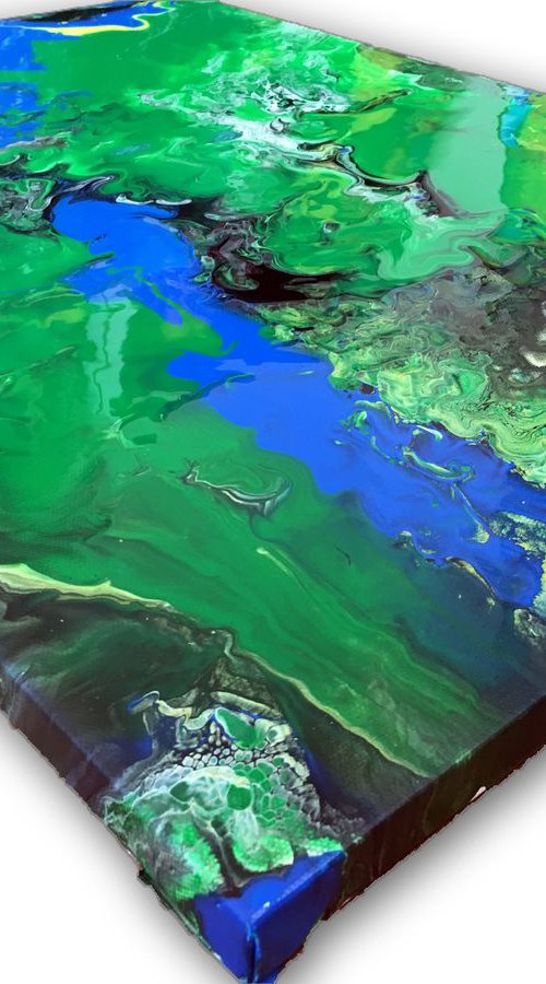 "This Side Of Paradise" - Original Abstract PMS Acrylic Painting, 24 x 18 inches by Preston M. Smith (PMS)