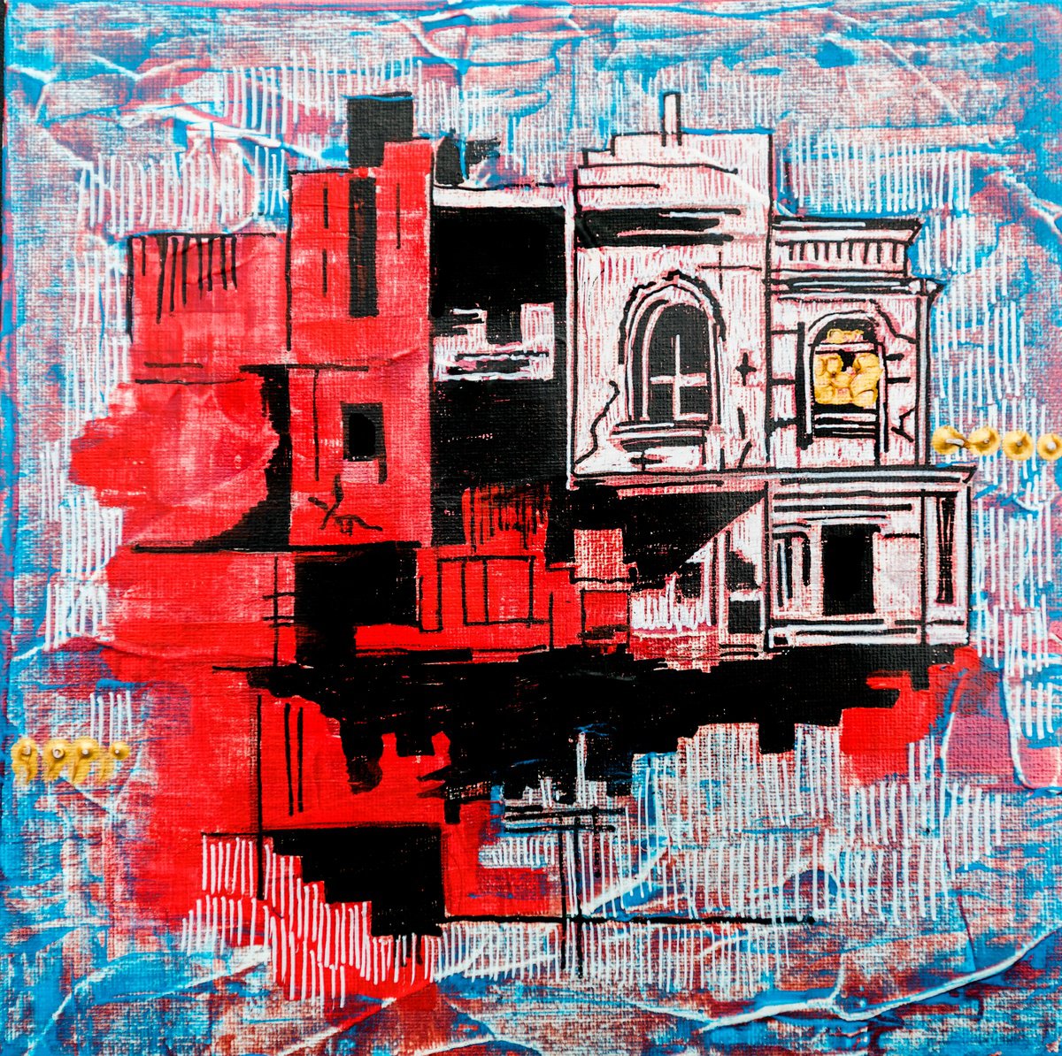 Urban And Pop Acrylic Painting , Urban Levitation 1 By Ariadna De Raadt, 10 X 10, Artwork For Sale On Artfinder