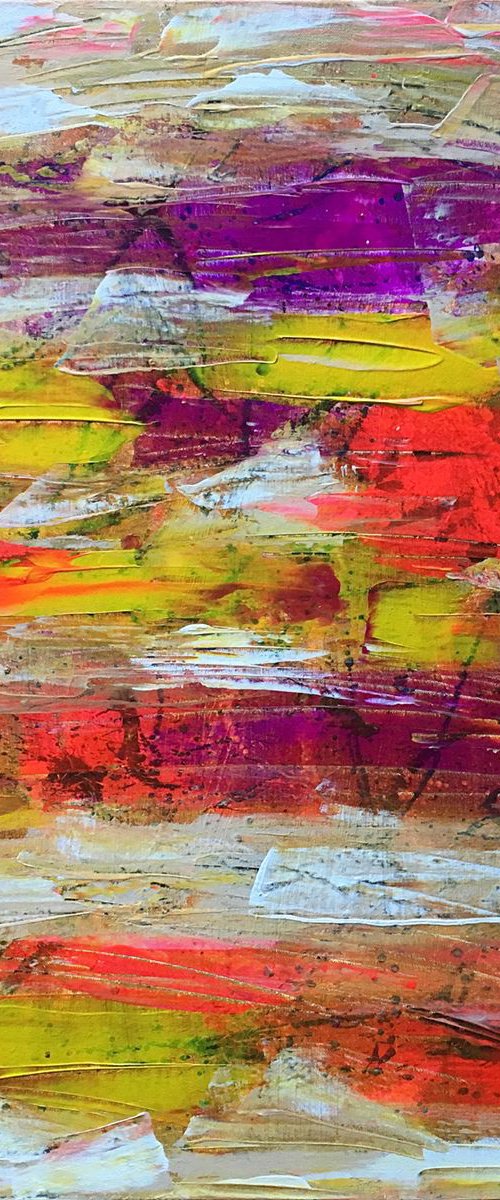"Hot For Teacher" - FREE USA SHIPPING - Original PMS Abstract Acrylic Painting On Canvas - 30" x 30" by Preston M. Smith (PMS)