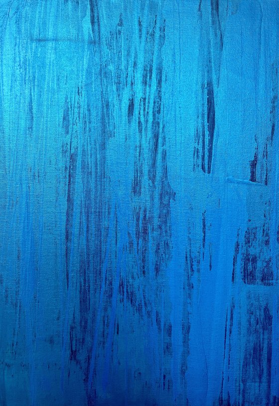 Hand-painted Blue Flow