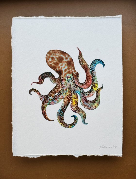 Original Watercolour Octopus