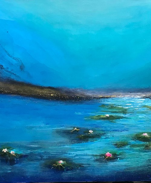 Commission water lilies by Henrieta Angel
