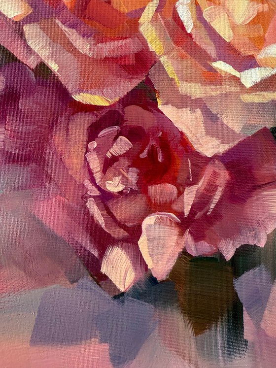 Roses. Tea for three