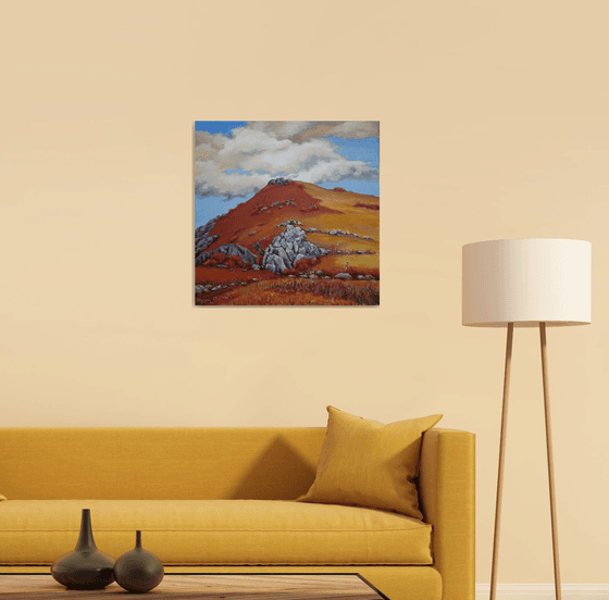 Armenian landscape, 60x60cm, mixed media/canvas ready to hang