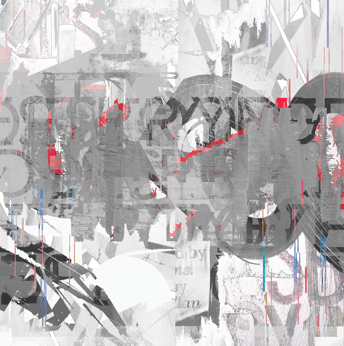 Abstract Print By The Most Active, 17 X 17", Destroyed 2, Original Artwork