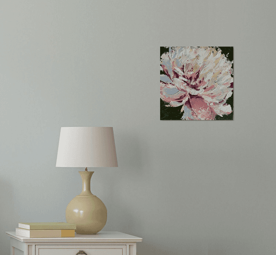 Peony original acrylic flower painting on canvas