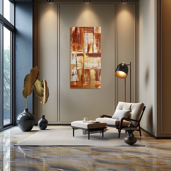 Field of Study Ochre 50x100x2 cm