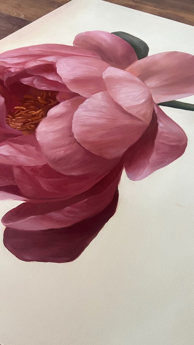 Photorealistic Oil Painting , Flower P By Rosi Roys, 39 X 47, Artwork For Sale On Artfinder