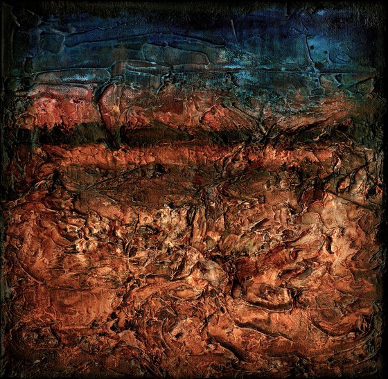 Beyond Time - Highly Textured Abstract painting by Kathy Morton Stanion
