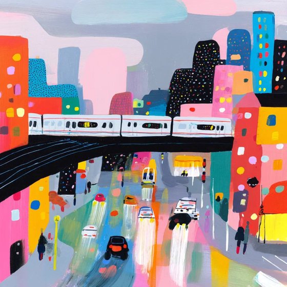 Moonlit Moscow Street