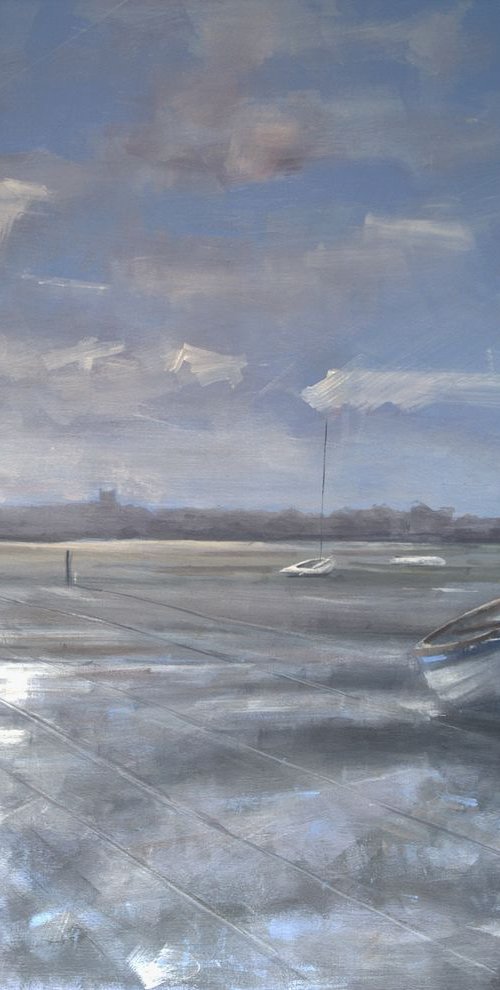 Mooring ropes low sun. by Tom Cringle