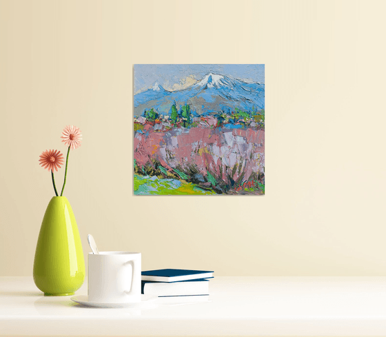 Pink Orchards, Snowy Summit