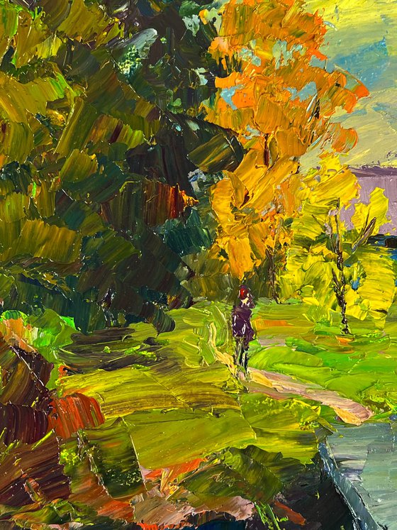 A Village among the Autumn Forest