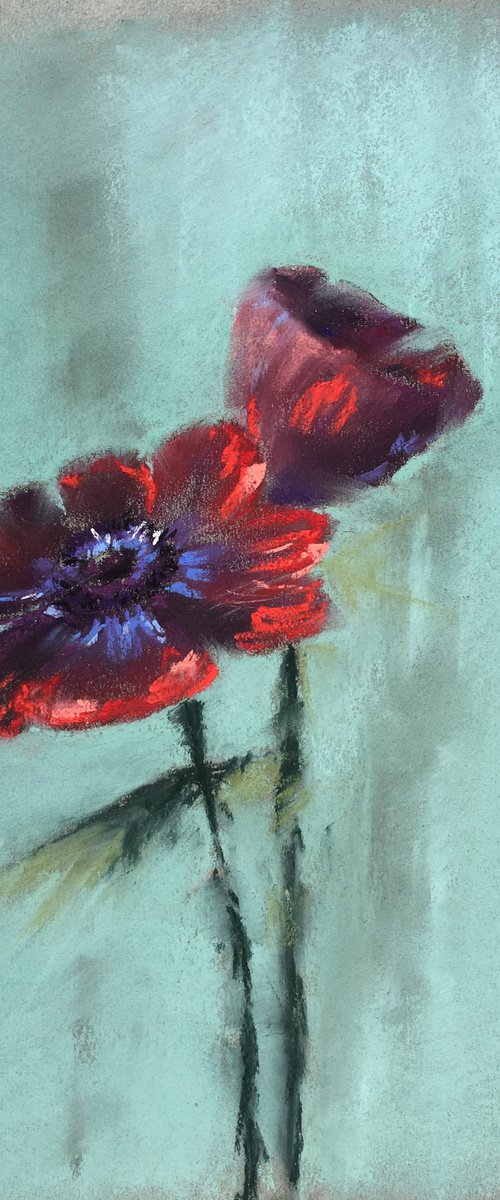 RED FLOWER STUDY #2 by Ksenia Lutsenko