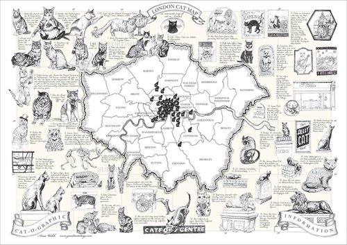 The London Cat Map by Anna Walsh