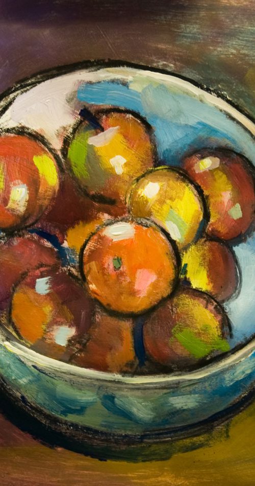 Fruit Bowl with Apples and Orange by Andre Pallat