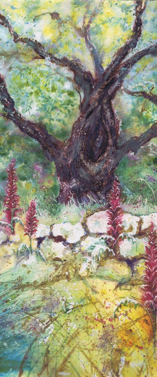 Olive Trees and Acanthus by Michele Wallington