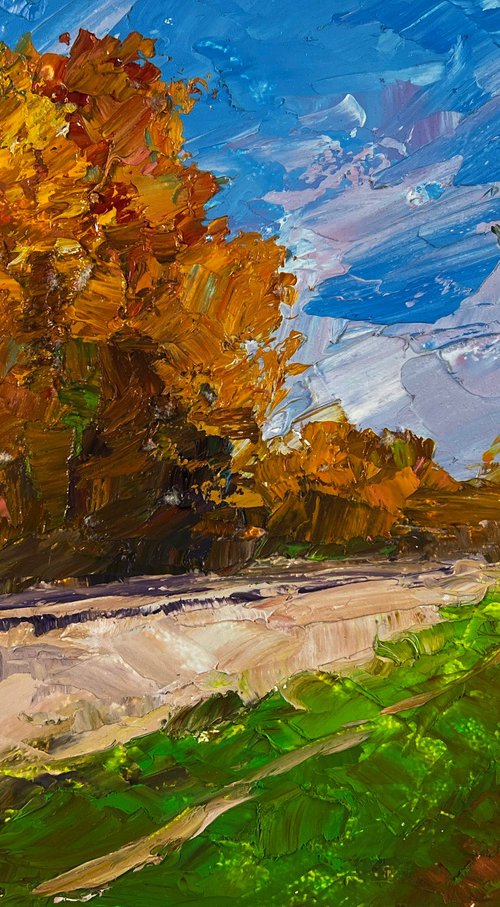 Autumn Silence on the Road by Boris Serdyuk