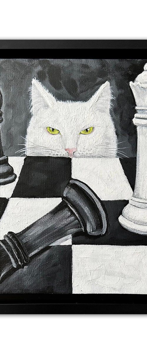 White Cat Purrfect Strategy by Irina Redine