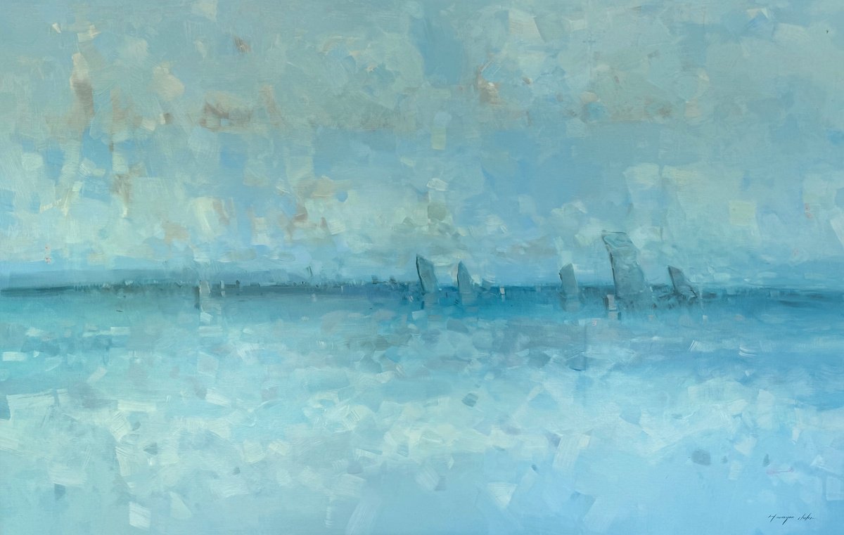 Cobalt Ocean By Vahe Yeremyan, 67 X 44, Artwork For Sale On Artfinder