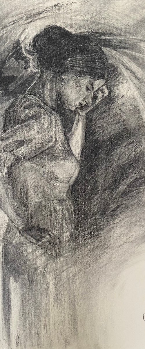 Charcoal: Thoughts by Alla Semenova