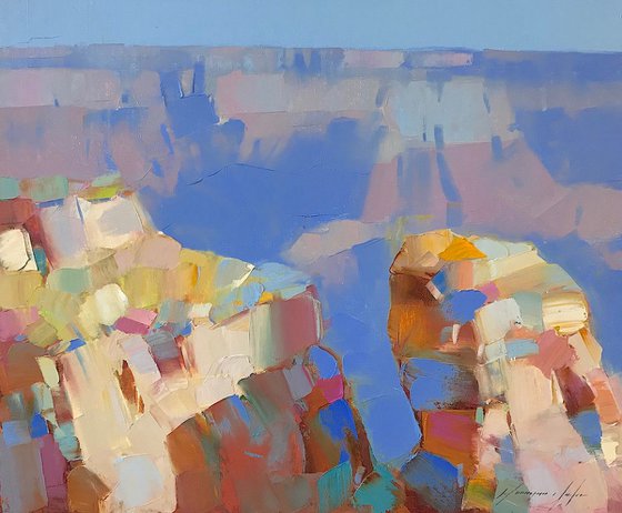 Grand Canyon, Handmade oil painting, One of a kind