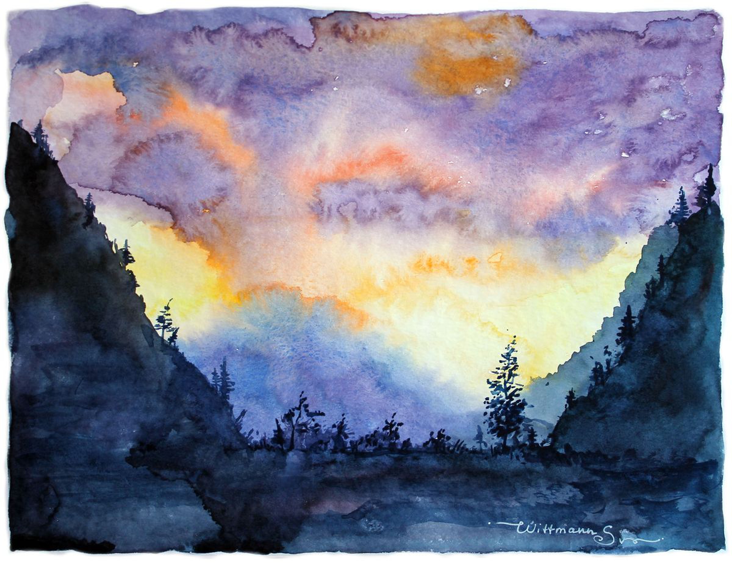 Altay View Sunset Mountain Scenery Aquar Artfinder