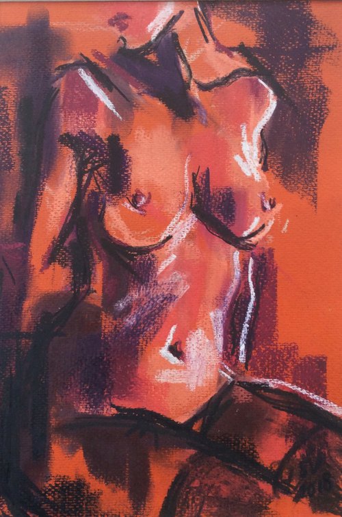 Nude in the Orange by Sheila Volpe