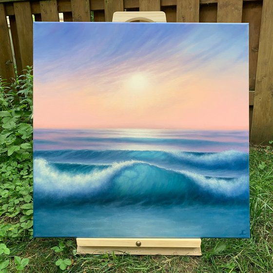 Three Waves. Seascape