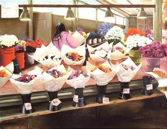 Flower Vendor - Pike Place Market, Seattle