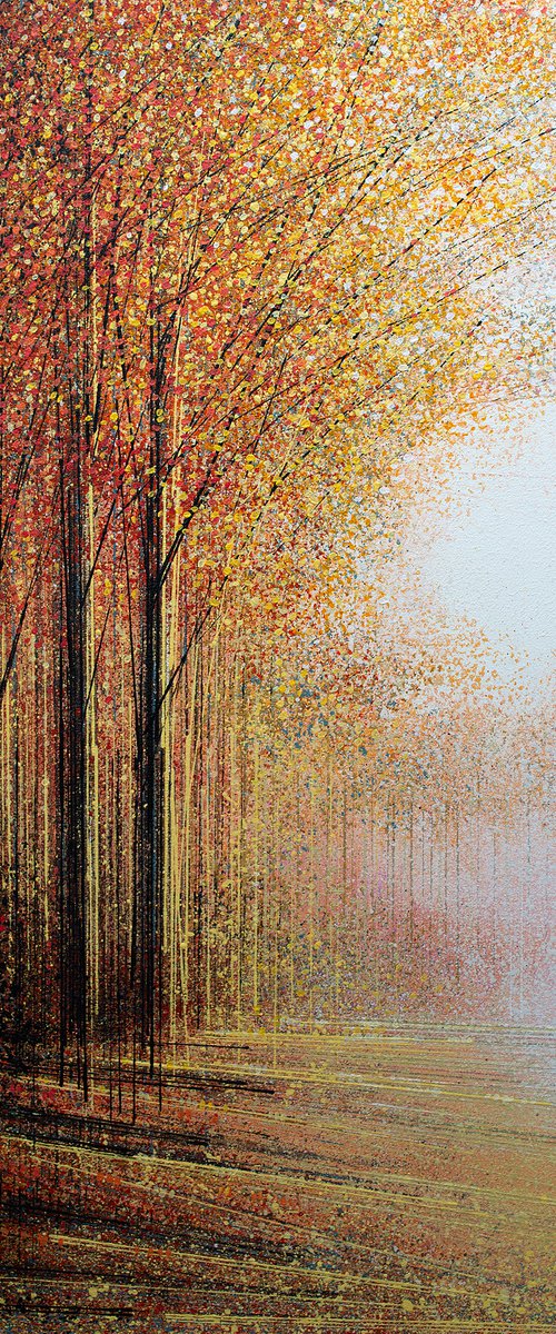 Red Trees At Sunset by Marc Todd