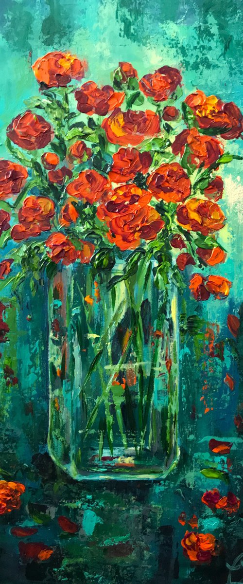 Red Flowers by Colette Baumback