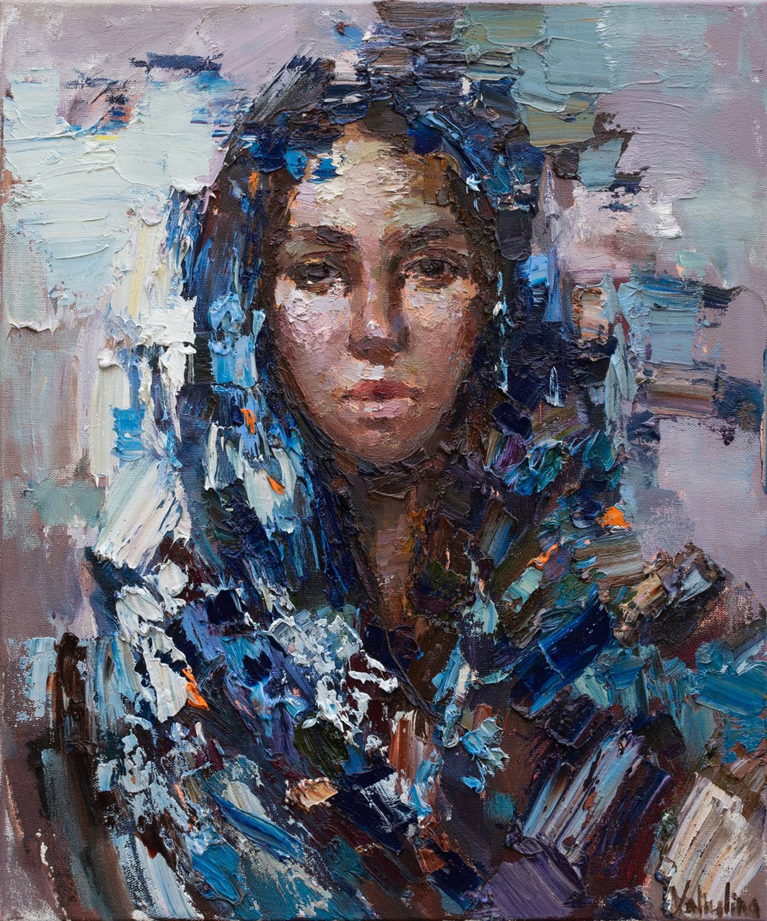 head scarf painting