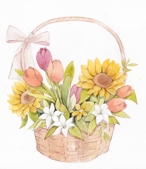 Floral basket by Alejandra Paredes