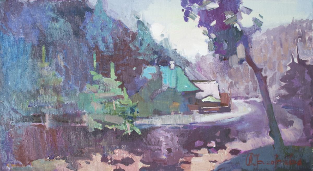 At The Stream During A Rain By Anastasiia Grygorieva, 20 X 11, Artwork For Sale On Artfinder
