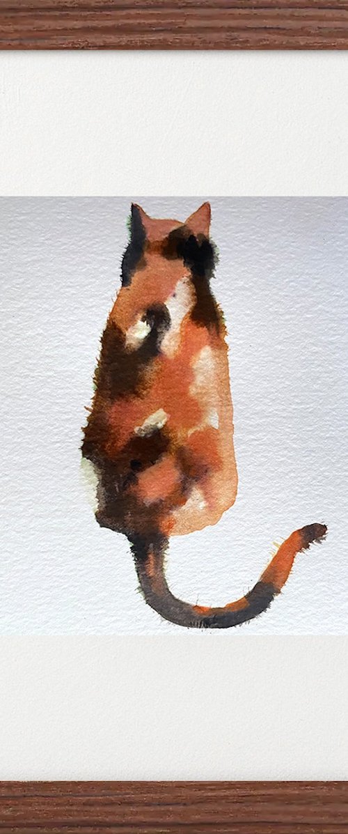 Tortoiseshell Cat behind by Teresa Tanner