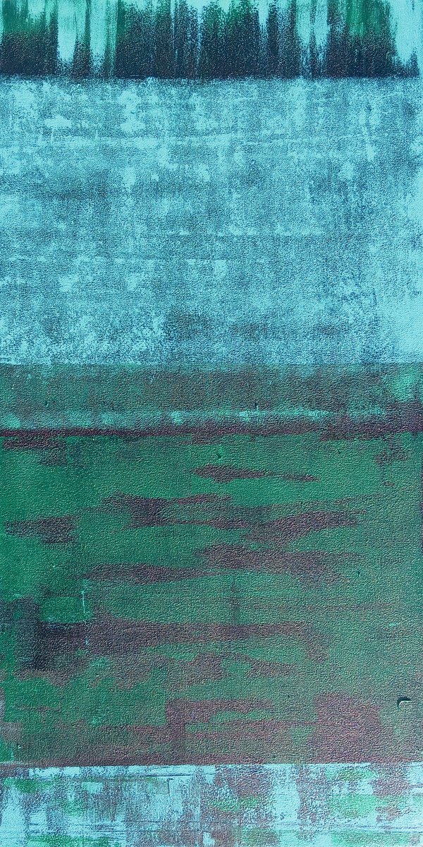  A Warm Dark Green Scar By V+V Kniazievi, 16 X 31, Artwork For Sale On Artfinder