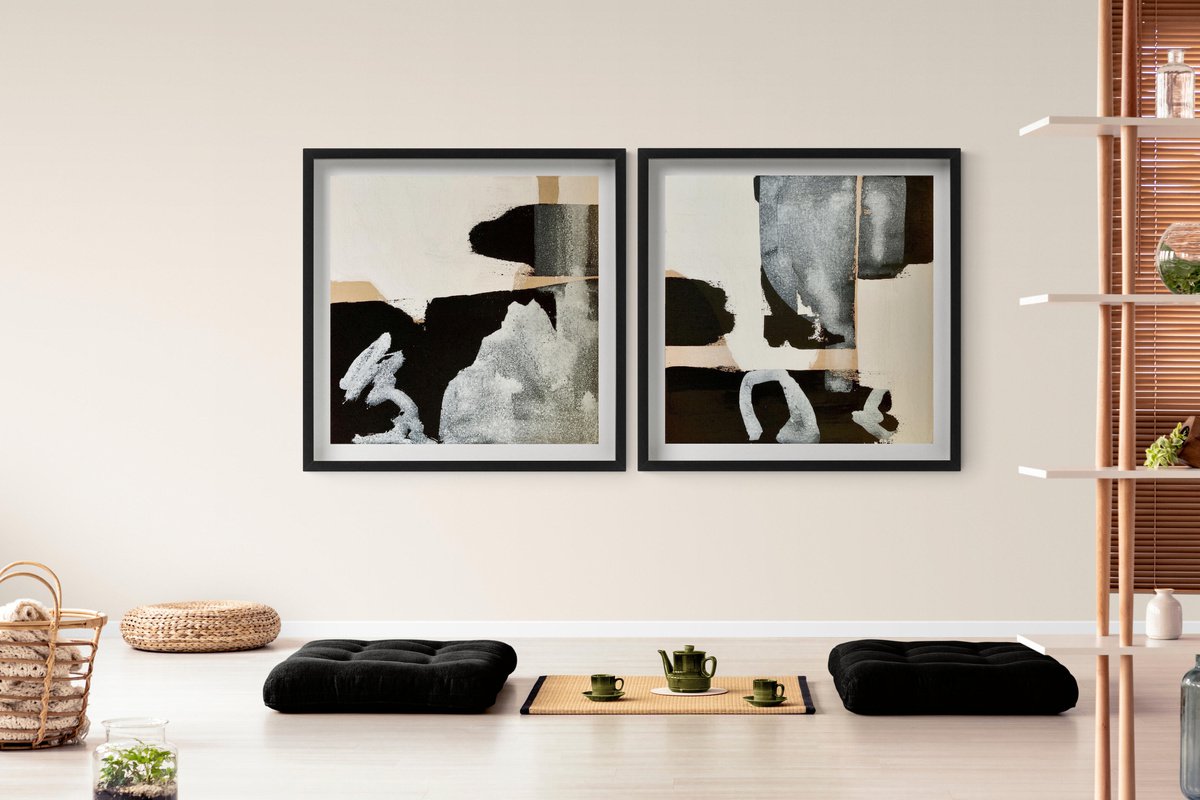 Reserved Abstract black & white No. 3021 ## by Anita Kaufmann