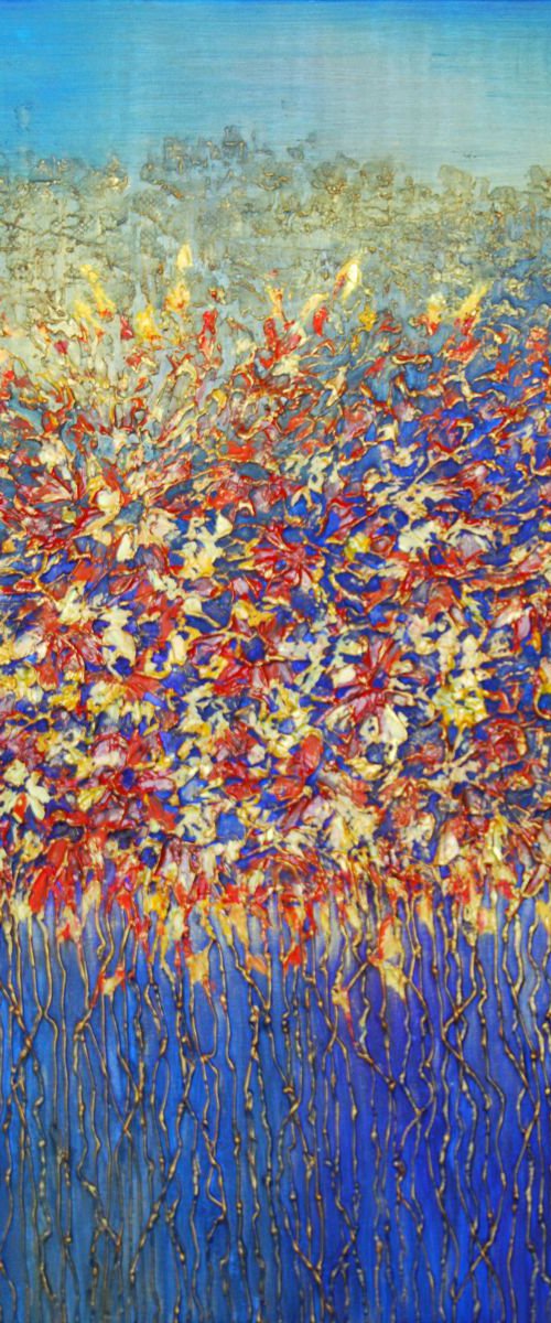 COLOURFUL WILDFLOWERS by VANADA ABSTRACT ART