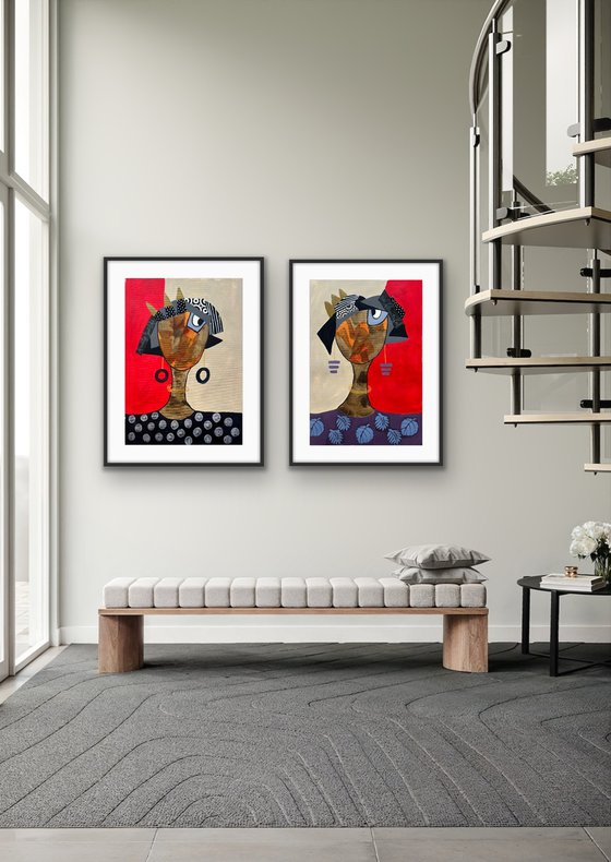 Boldly Herself (Diptych)