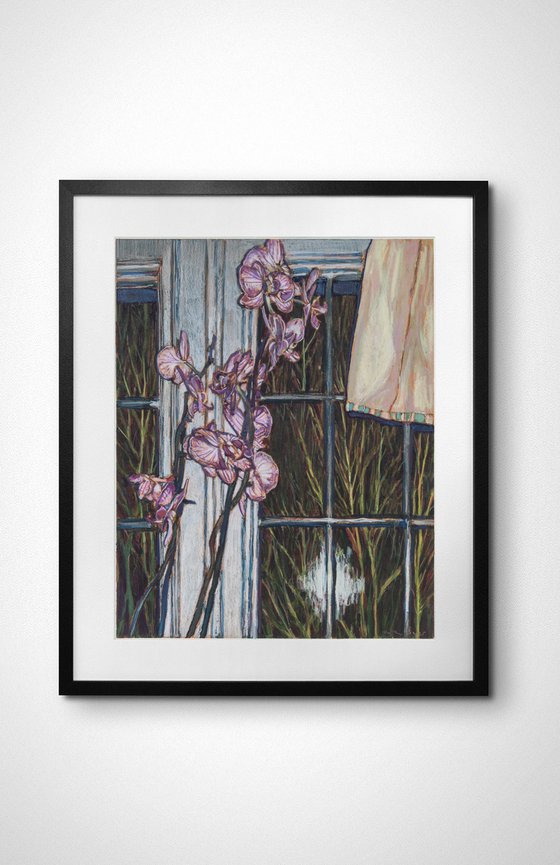 Still life with Orchids and Towel