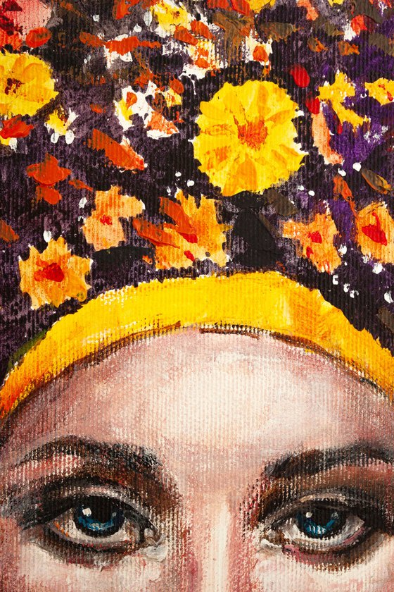 Woman  in flowers