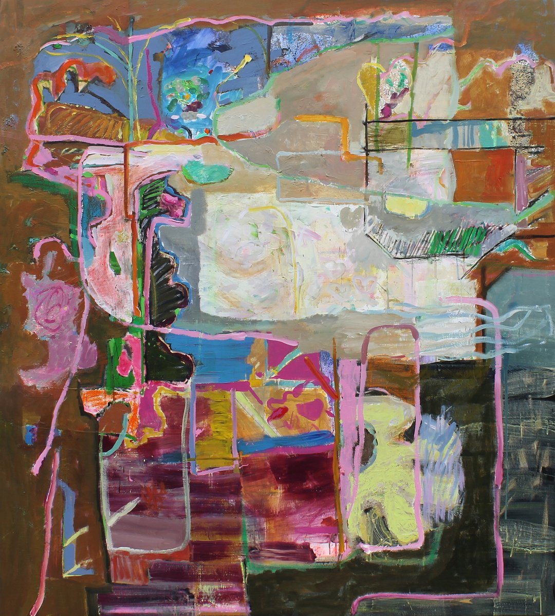 Composition 26. Sakura Blossom By Sergiy Dekalyuk, 55 X 61, Artwork For Sale On Artfinder