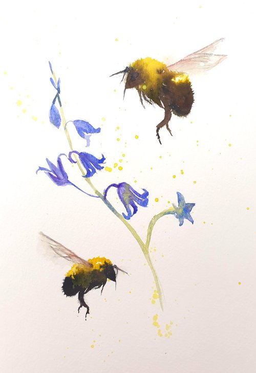 Bees & Bluebells by Teresa Tanner