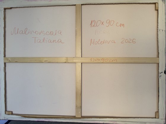 Radiant Divide – Blue Pink Abstract Landscape