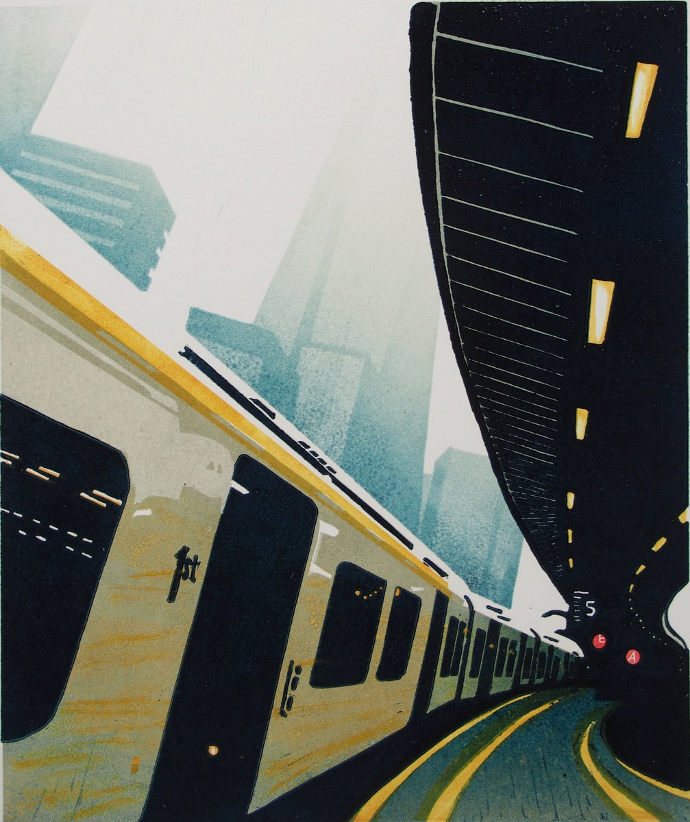Trainspotting at London Bridge by Janet Brooke