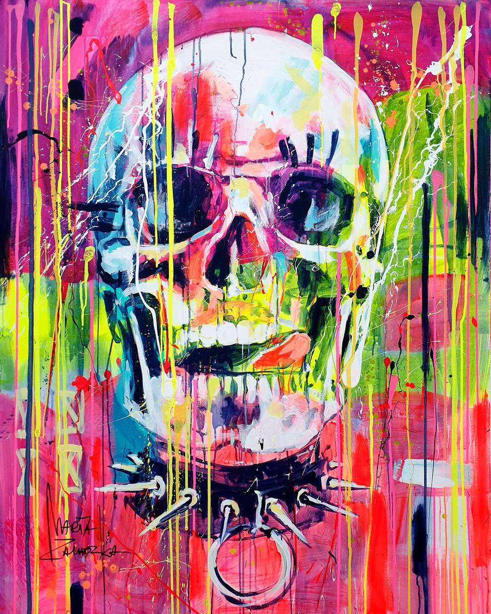 Impressionistic Portrait Acrylic Painting By Marta Zawadzka, 45 X 57", 2 X-Rayted, Original Artwork