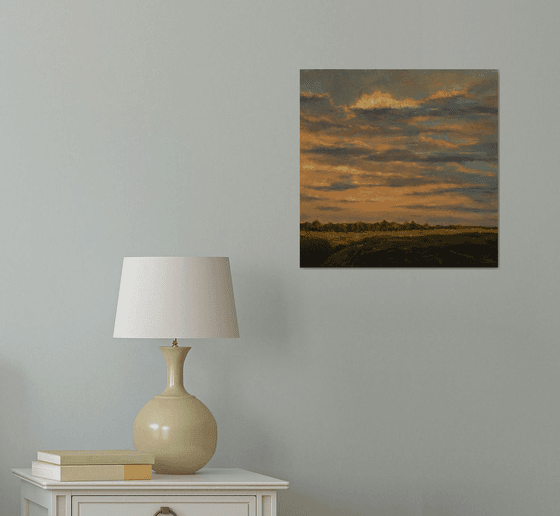 Sunset - sky landscape painting