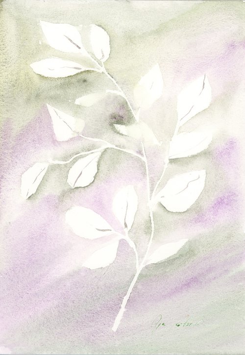 Light Purple eucalyptus branch by Olga Koelsch