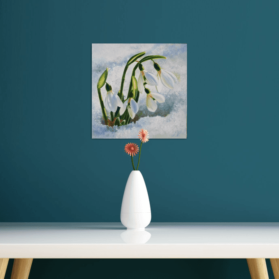 "Spring is coming. "  flower  liGHt original painting  GIFT (2020)